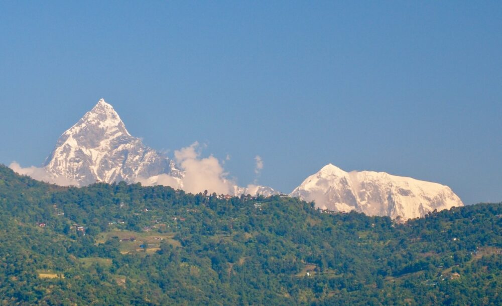 Blick auf die Gipfel des Himalaya