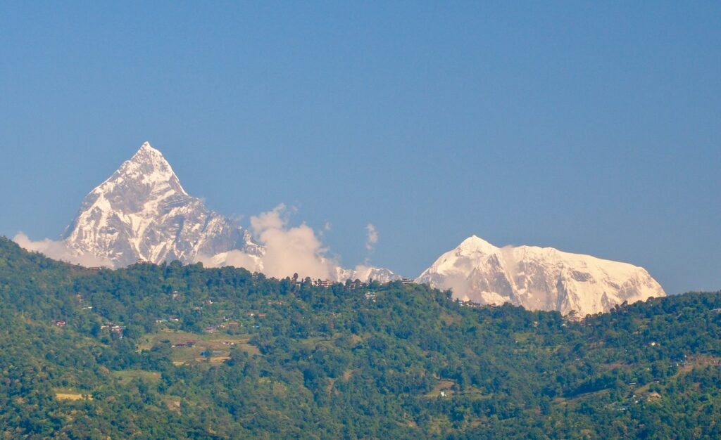 Blick auf die Gipfel des Himalaya